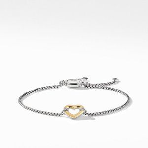 David Yurman Heart Station Bracelet with 18K Gold